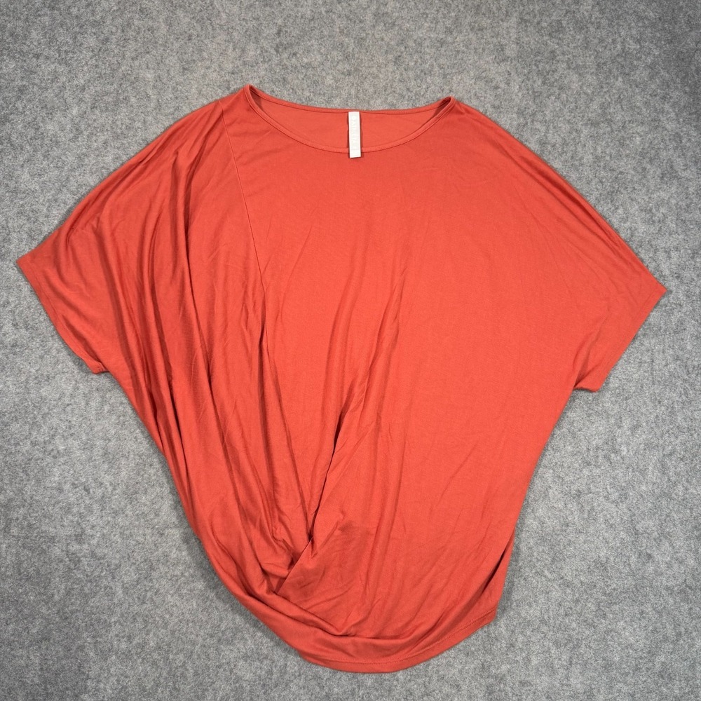 Athleta Etruscan Red Dolman Sleeve Knot Waist Oversized Tee Women's Size XL